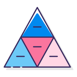 graphique pyramidal Icône