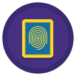 Fingerprint scan icon