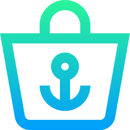 Beach bag icon