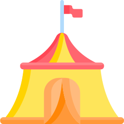 Circus tent icon