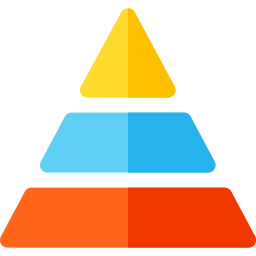 grafico a piramide icona