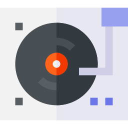 Vinyl record player icon