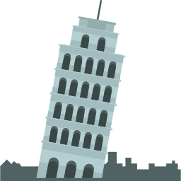 der schiefe turm von pisa icon