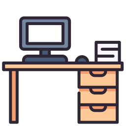 Office desk icon