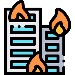 Building on fire icon