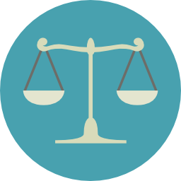 Justice scale icon