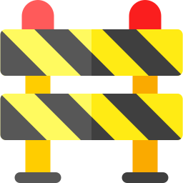 Traffic barrier icon