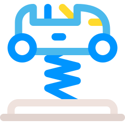 Spring swing car icon