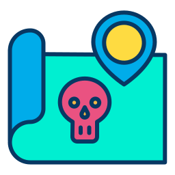 Treasure map icon