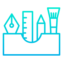 gereedschappen voor schilderen icoon