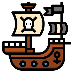 Pirate ship icon