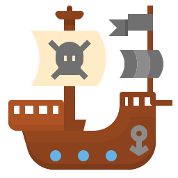 Pirate ship icon