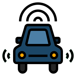 Autonomous car icon