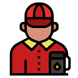 Gas station attendant icon