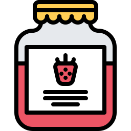 Strawberry jam icon