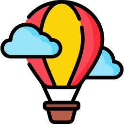 Hot air balloon icon