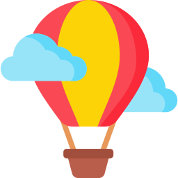 Hot air balloon icon