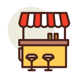 Food stand icon