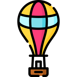 Hot air balloon icon