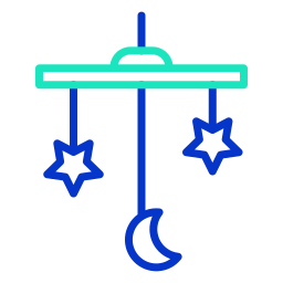giocattolo per culla icona