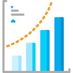 Gráfico de barras Ícone