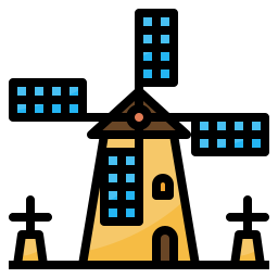 Kinderdijk windmills icon