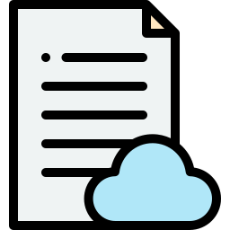 archiviazione cloud icona