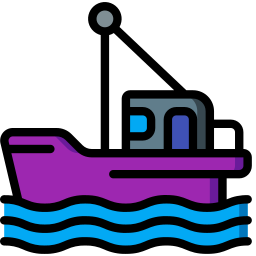 Fishing boat icon