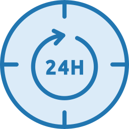 24 hours support icon