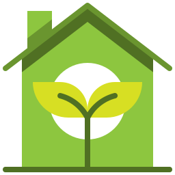 Eco house icon