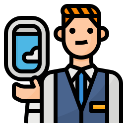 Flight attendant icon