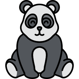 miś panda ikona