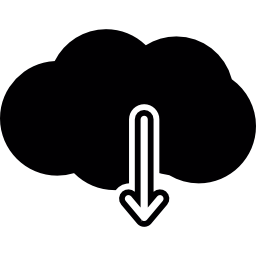 scarica la freccia dal cloud icona