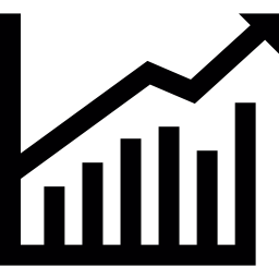 graphique des stocks pour les statistiques commerciales Icône