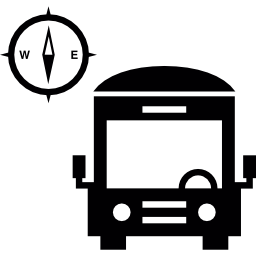 Bus with Compass icon