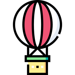 Hot air balloon icon