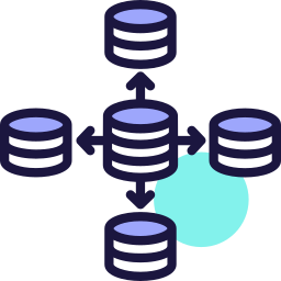 Distributed database icon