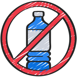 No plastic bottles icon