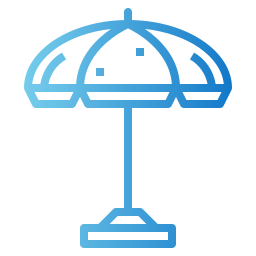 Sun umbrella icon