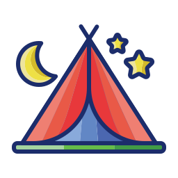 Camping tent icon