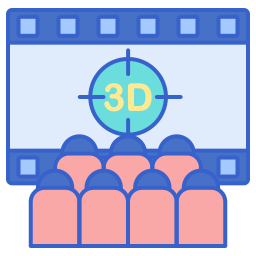 film in 3d icona