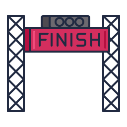 Finish line icon