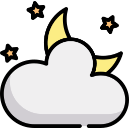 Cloudy night icon