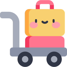 Luggage cart icon