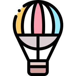 Hot air balloon icon