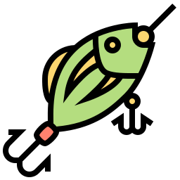 Fishing baits icon