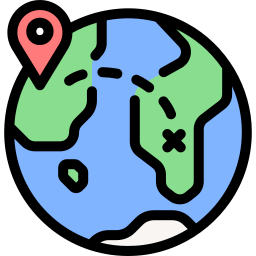 Earth globe icon