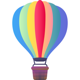 Hot air balloon icon