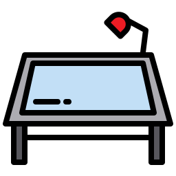 table à dessin Icône