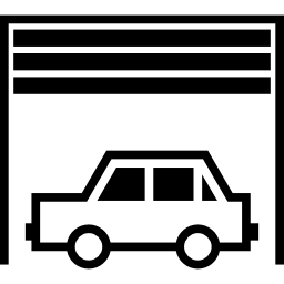 auto in einer garage icon